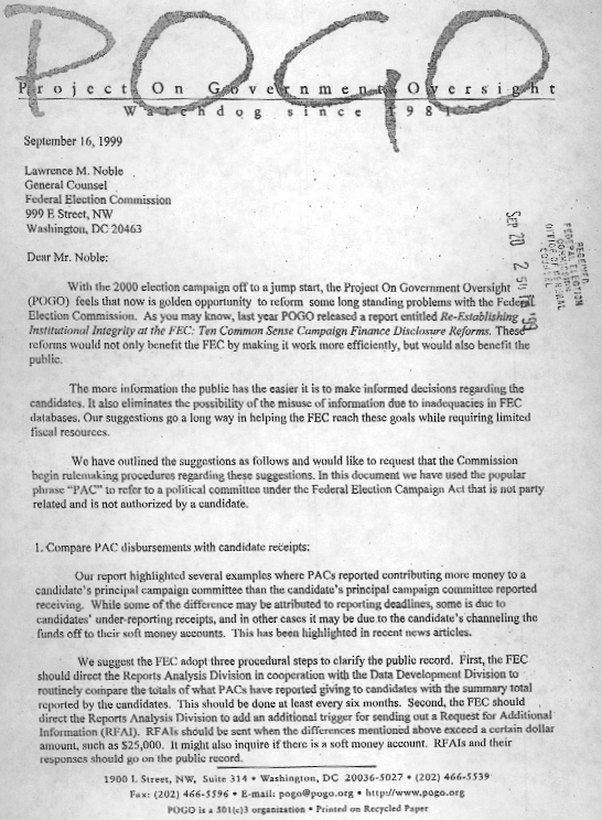 Page 1 of POGO Petition for Rulemaking