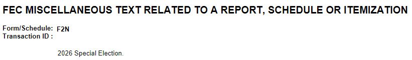Election Cycle and Aggregation - Form 2 2026 Special Election Memo Text