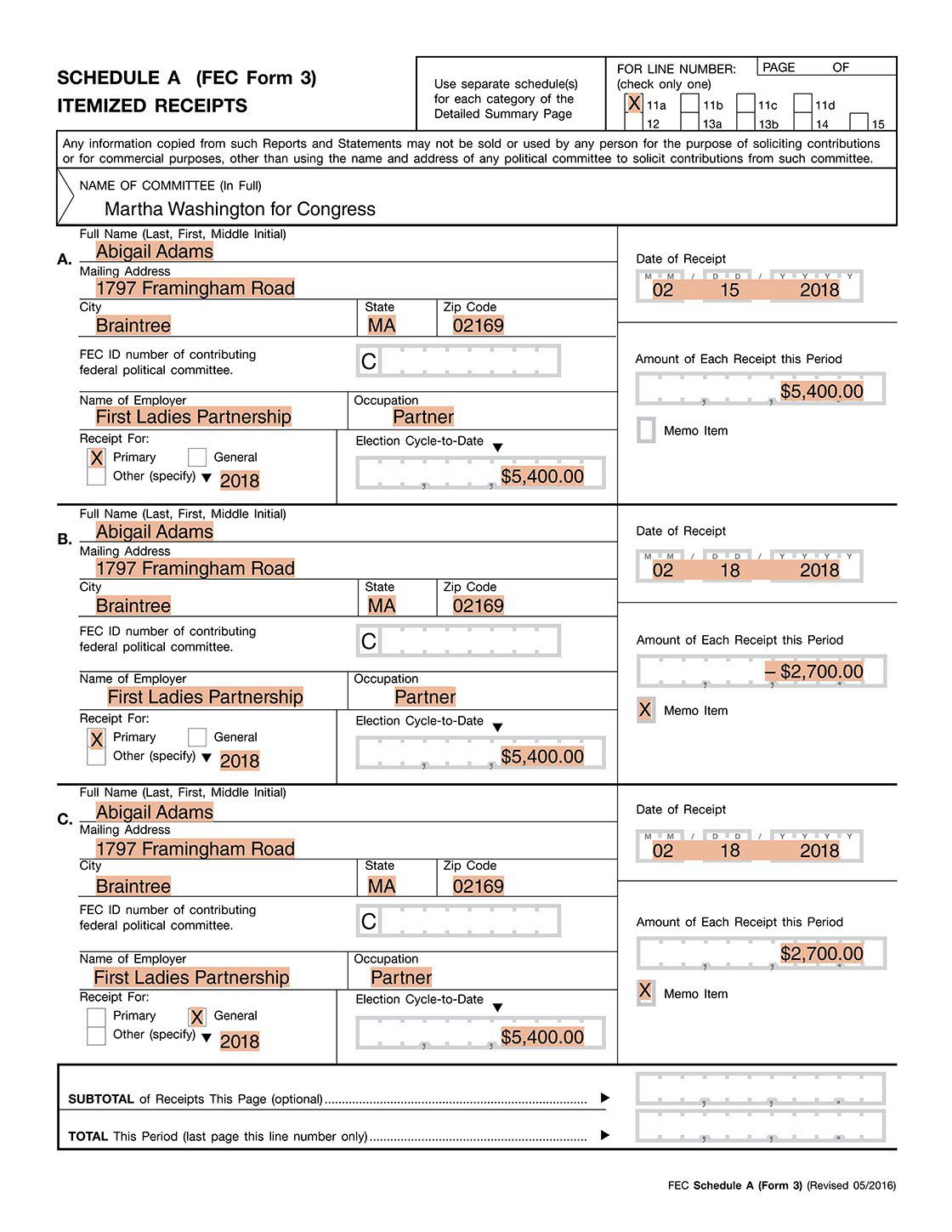 FE127 Candidate Committee Redesignation same reporting period