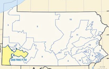 Image showing Pennsylvania's 18th congressional district