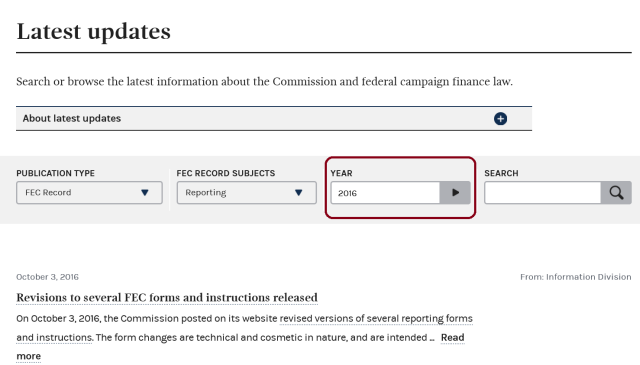 Search Record articles by year